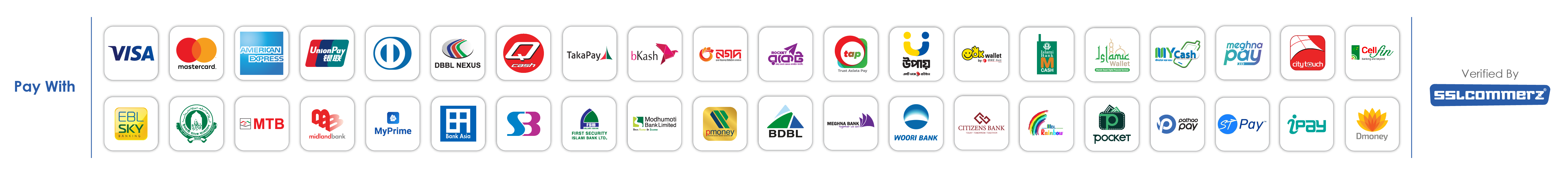 Accepted payment methods
